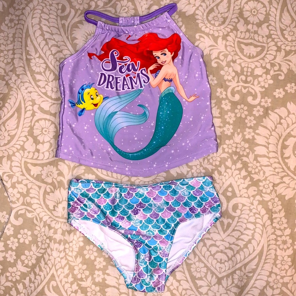 Little Mermaid 2 piece swimsuit w/ mermaid tail
